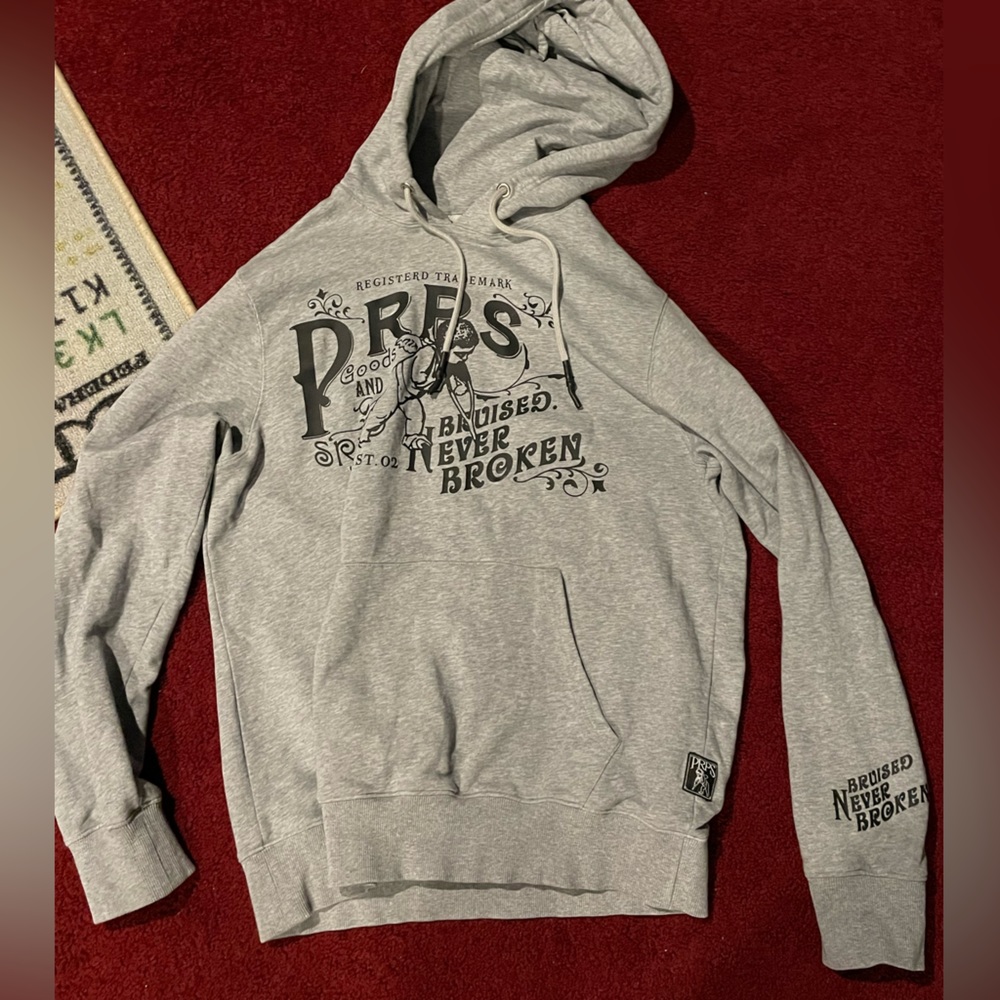 PRPS Grey bruised, never broken hoodie